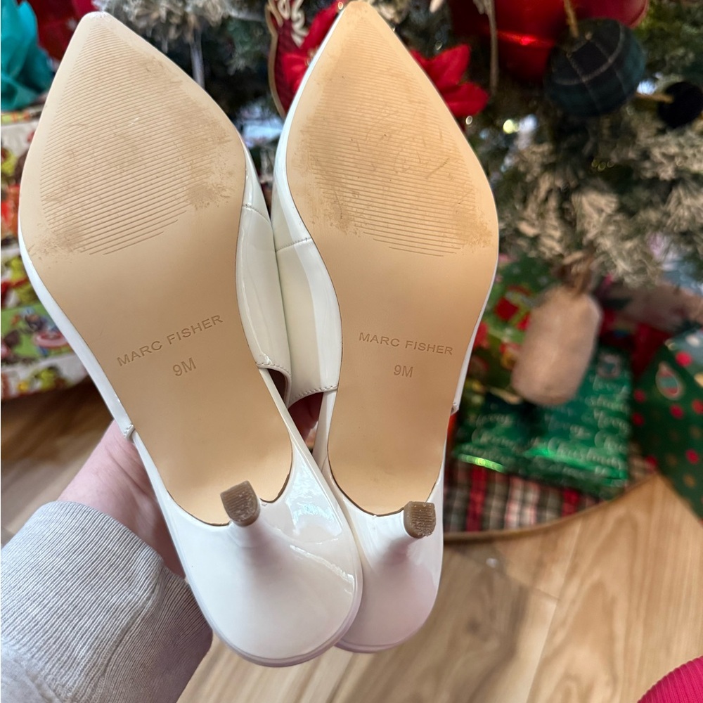Marc Fisher Cream Slingback Heels - Picture 4 of 5